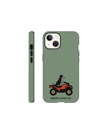 Dog on a Quad iPhone case