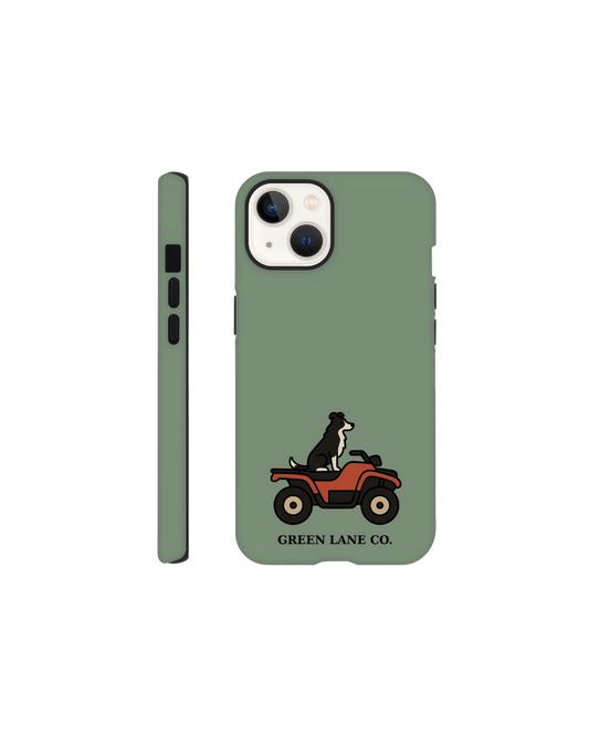 Dog on a Quad iPhone case