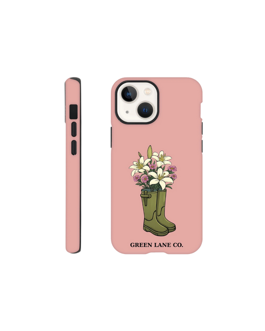 Flower and Wellies iPhone case