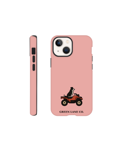 Dog on a Quad iPhone case