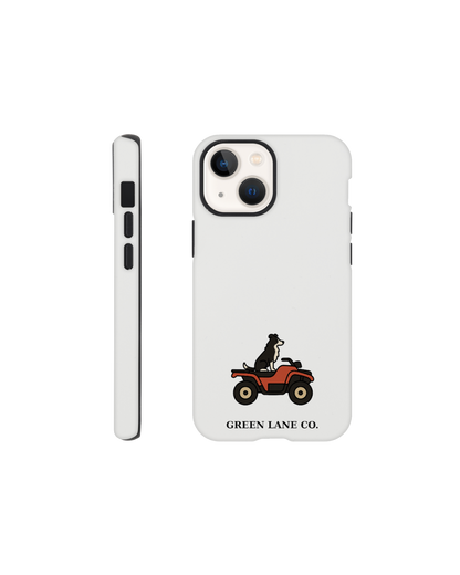 Dog on a Quad iPhone case