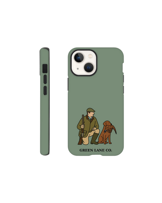 Man and His Lab iPhone case
